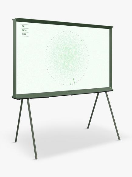 Samsung The Serif (2024) QLED HDR 4K Ultra HD Smart TV, 50 inch with TVPlus & Bouroullec Brothers Design, Ivy Green - view 2, Ivy Green