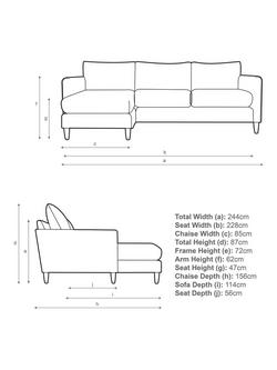John Lewis Bailey II 4 Seater LHF Chaise End Sofa - view 2, 