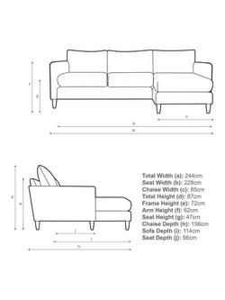 John Lewis Bailey II RHF Chaise End Sofa - view 2, 