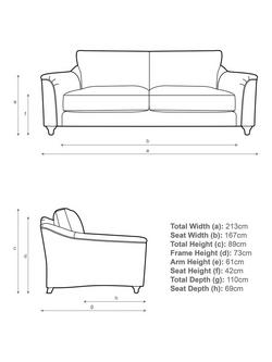 John Lewis Bromley Grand 4 Seater Sofa - view 2, Grey