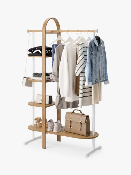 Umbra Bellwood Clothes Rail - view 2, White/Natural