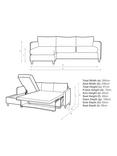 John Lewis Bailey II LHF Chaise End Sofabed