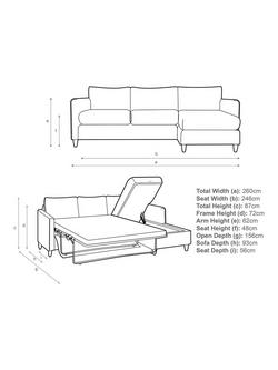 John Lewis Bailey II RHF Chaise End Sofabed - view 2, 