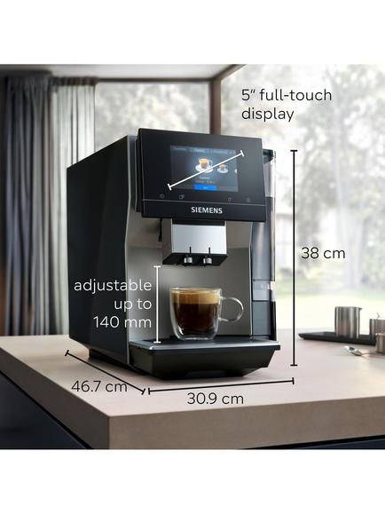 Siemens TP715GB1 EQ700 Bean to Cup Coffee Machine, Black - view 2, Black