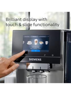 Siemens TQ713GB3 EQ700 Bean to Cup Coffee Machine, Black - view 2, Black