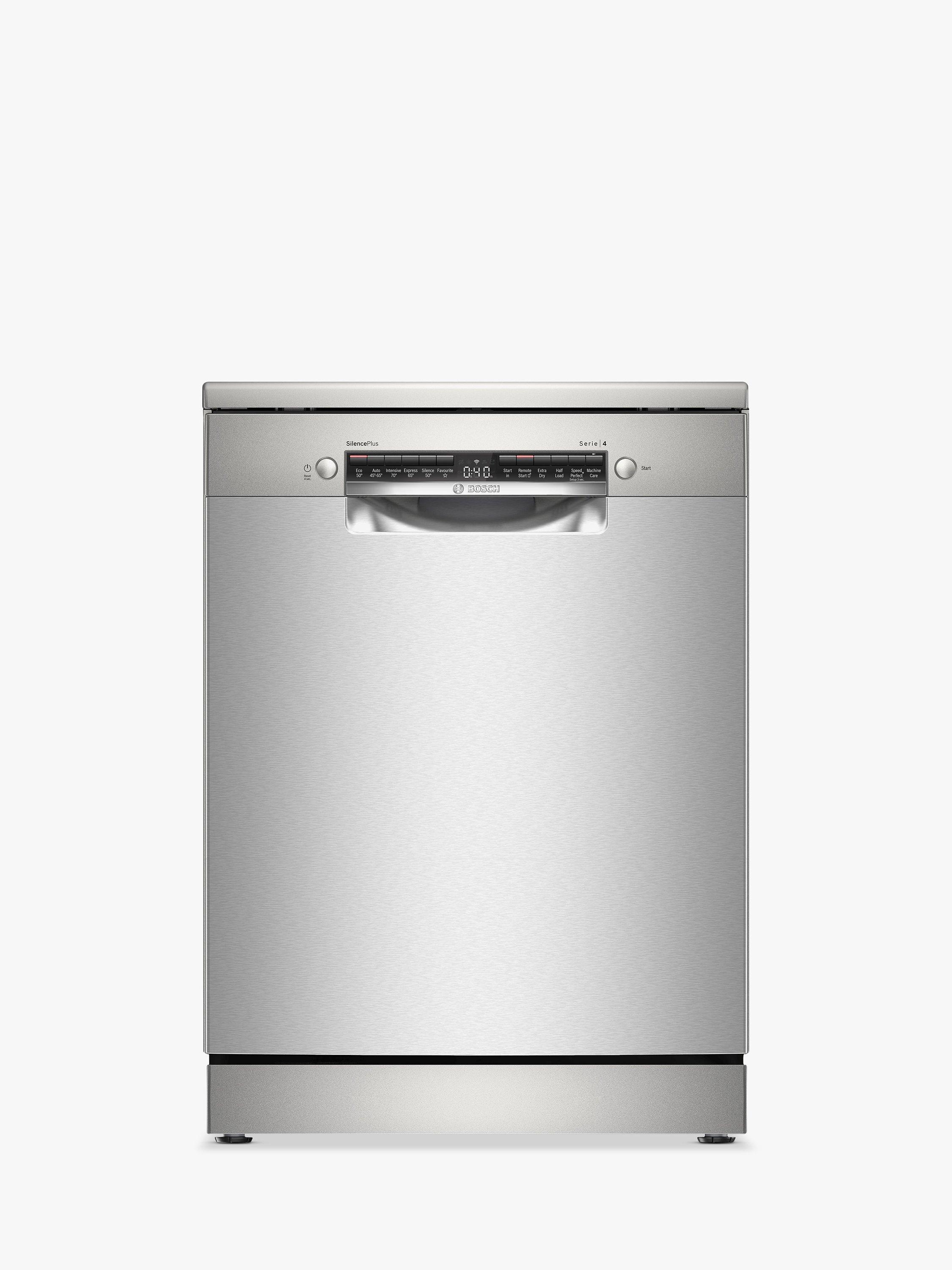 Bosch Series 4 SMS4EMI06G Freestanding Dishwasher Silver Inox