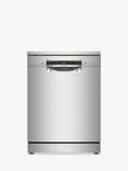 Bosch Series 4 SMS4EMI06G Freestanding Dishwasher, Silver Inox