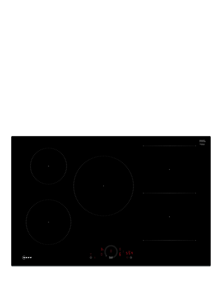 Neff N70 T58FHW1L0 80cm CombiZone Induction Hob, Black, Black