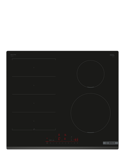 BOSCH Series 6 PIX631HC1E 60cm Flex Induction Hob, Black, Black