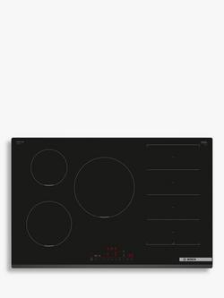 BOSCH Series 6 PXV831HC1E 80cm Flex Induction Hob, Black, Black