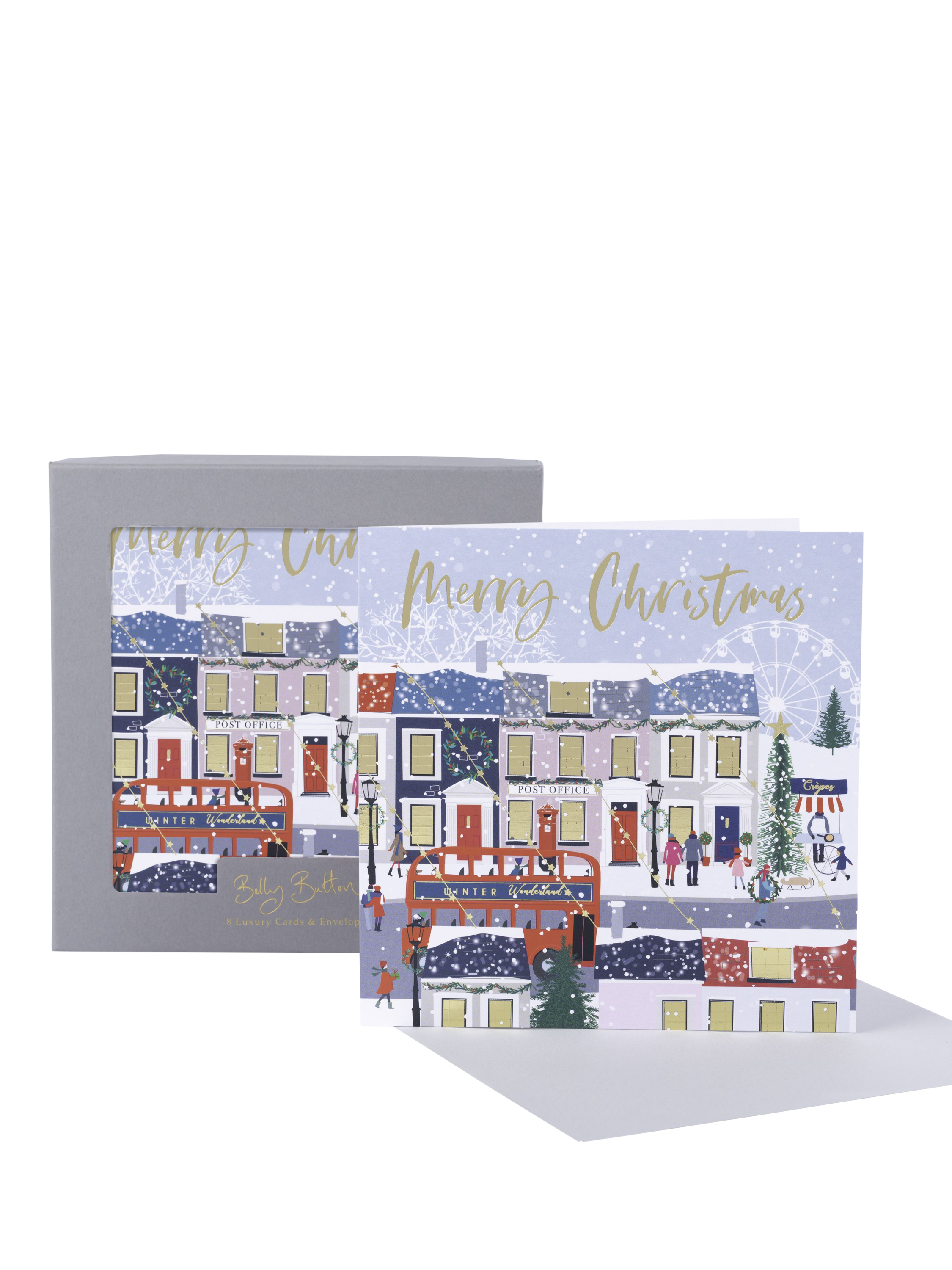 Belly Button Designs London Christmas Cards, Pack of 8
