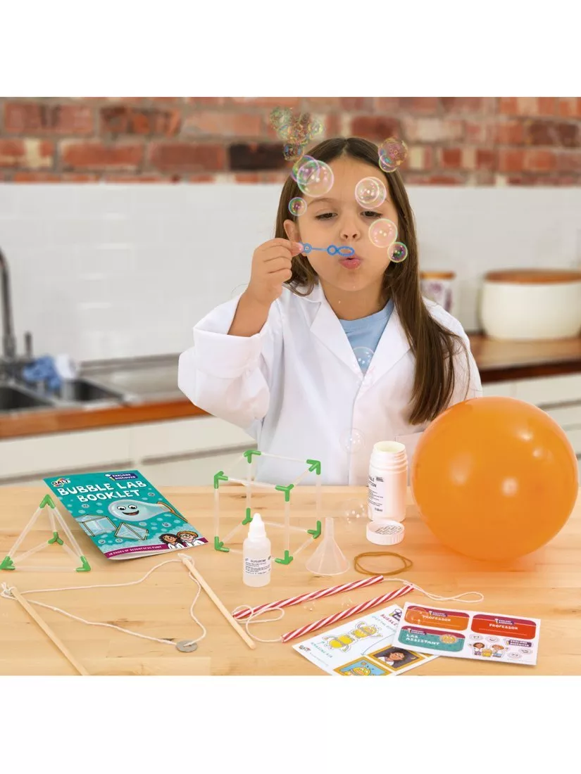 child wearing scientist costume