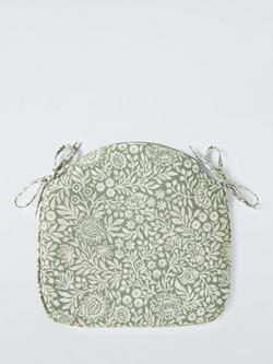 John Lewis Hidcote Seat Pad, Green