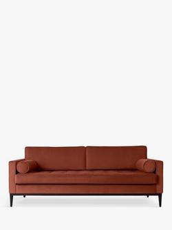 Swyft Model 02 Large 3 Seater Sofa Bed, Dark Leg, Velvet Brick