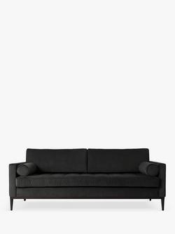 Swyft Model 02 Large 3 Seater Sofa Bed, Dark Leg, Velvet Charcoal