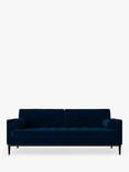 Swyft Model 02 Large 3 Seater Sofa Bed, Dark Leg, Eco Velvet Indigo