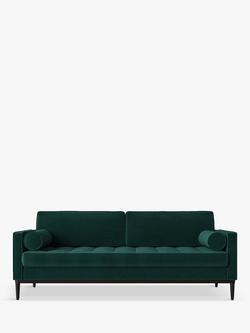 Swyft Model 02 Large 3 Seater Sofa Bed, Dark Leg, Velvet Kingfisher