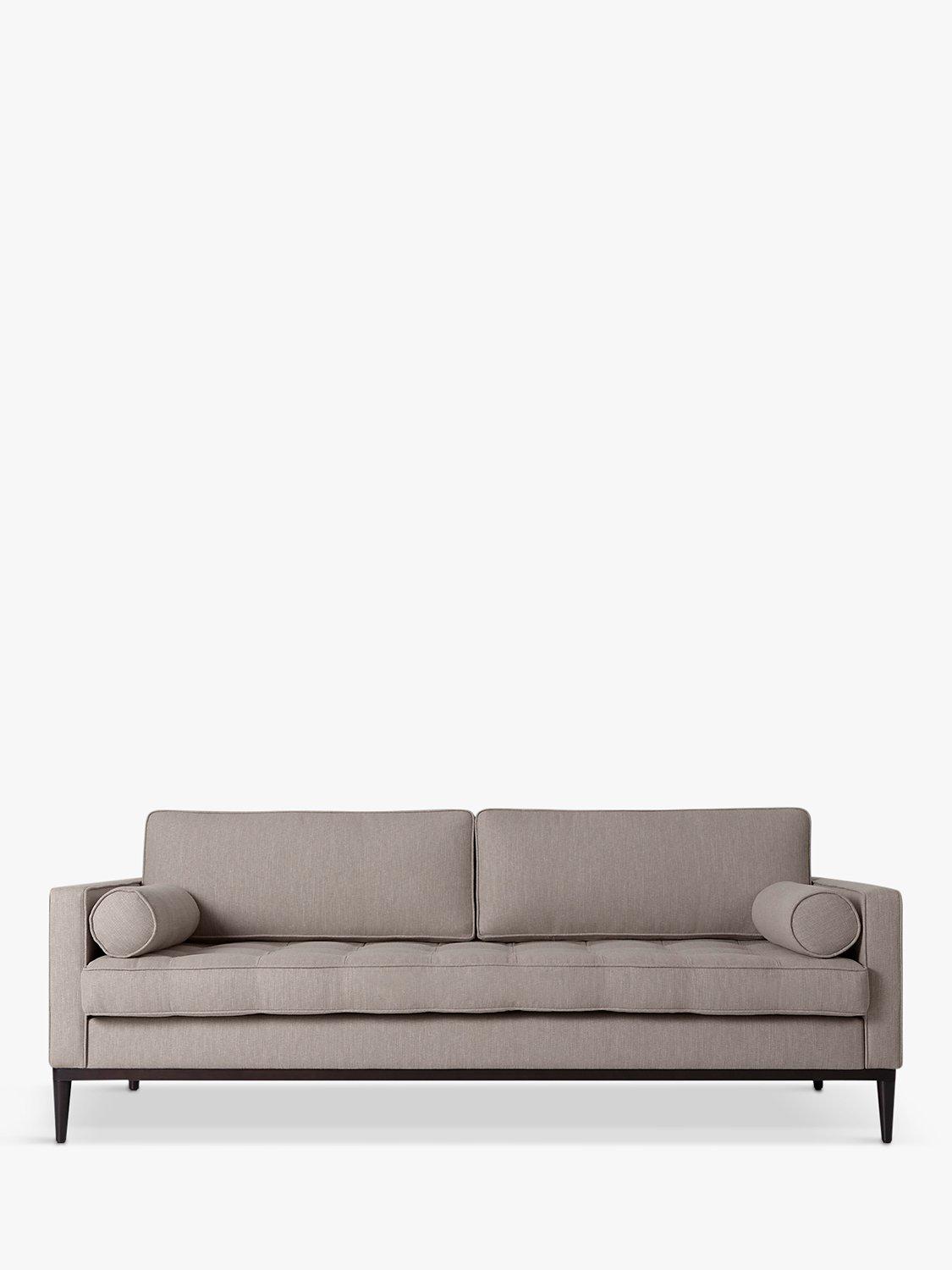 Model 02 Range, Swyft Model 02 Large 3 Seater Sofa Bed, Dark Leg, Linen Pumice