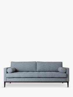 Swyft Model 02 Large 3 Seater Sofa Bed, Dark Leg, Linen Seaglass