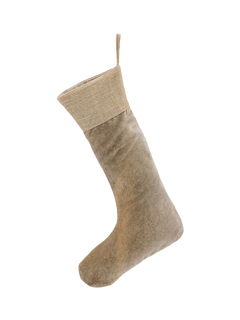 Nkuku Karru Christmas Stocking, Light Grey