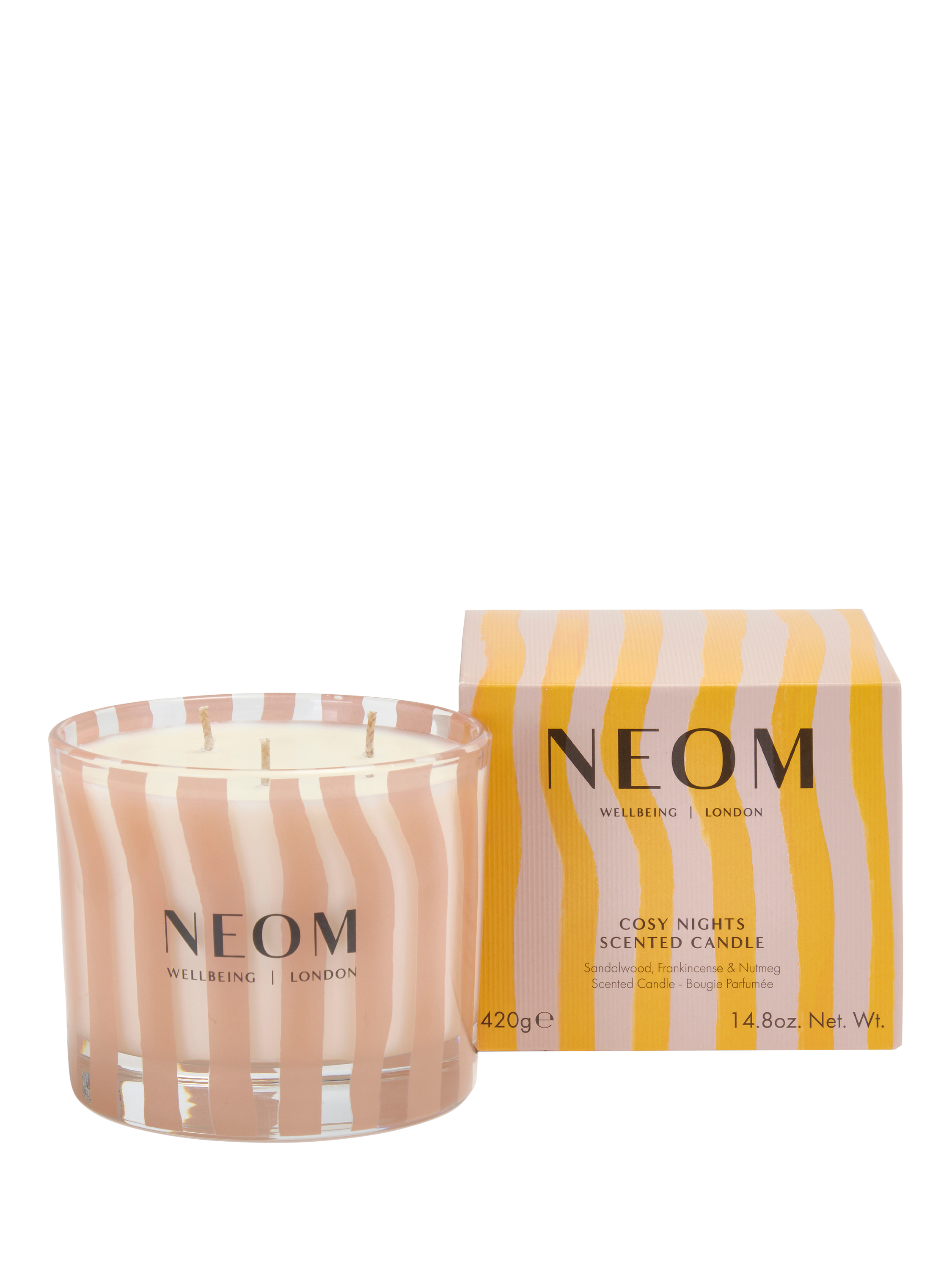NEOM Wellbeing London Cosy Nights 3 Wick Scented Candle, 420g