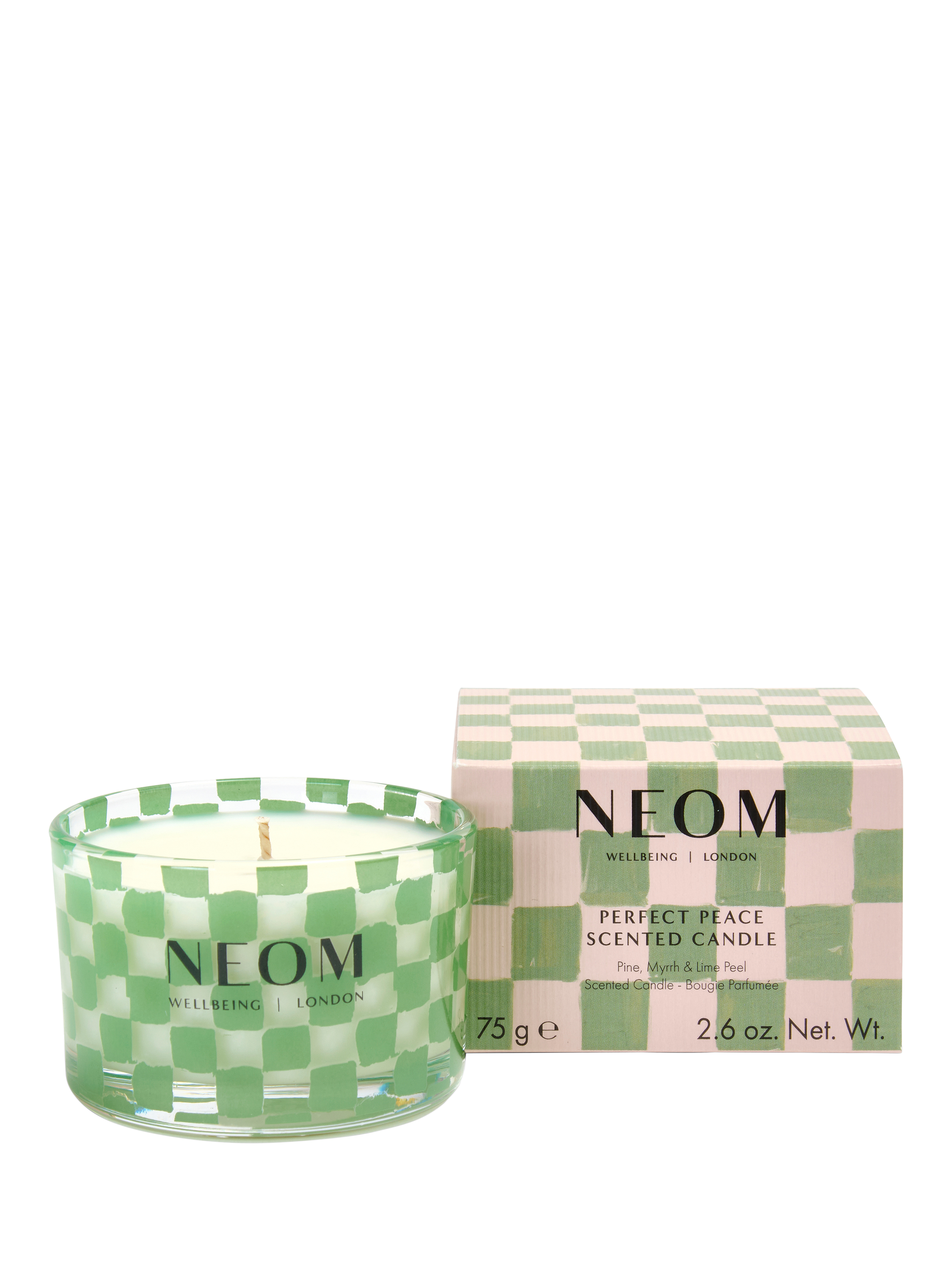 NEOM Wellbeing London Perfect Peace Travel Scented Candle, 75g
