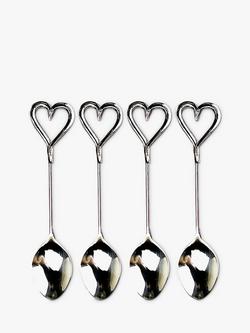 Selbrae House Love Heart Stainless Steel Spoons, Set of 4, 