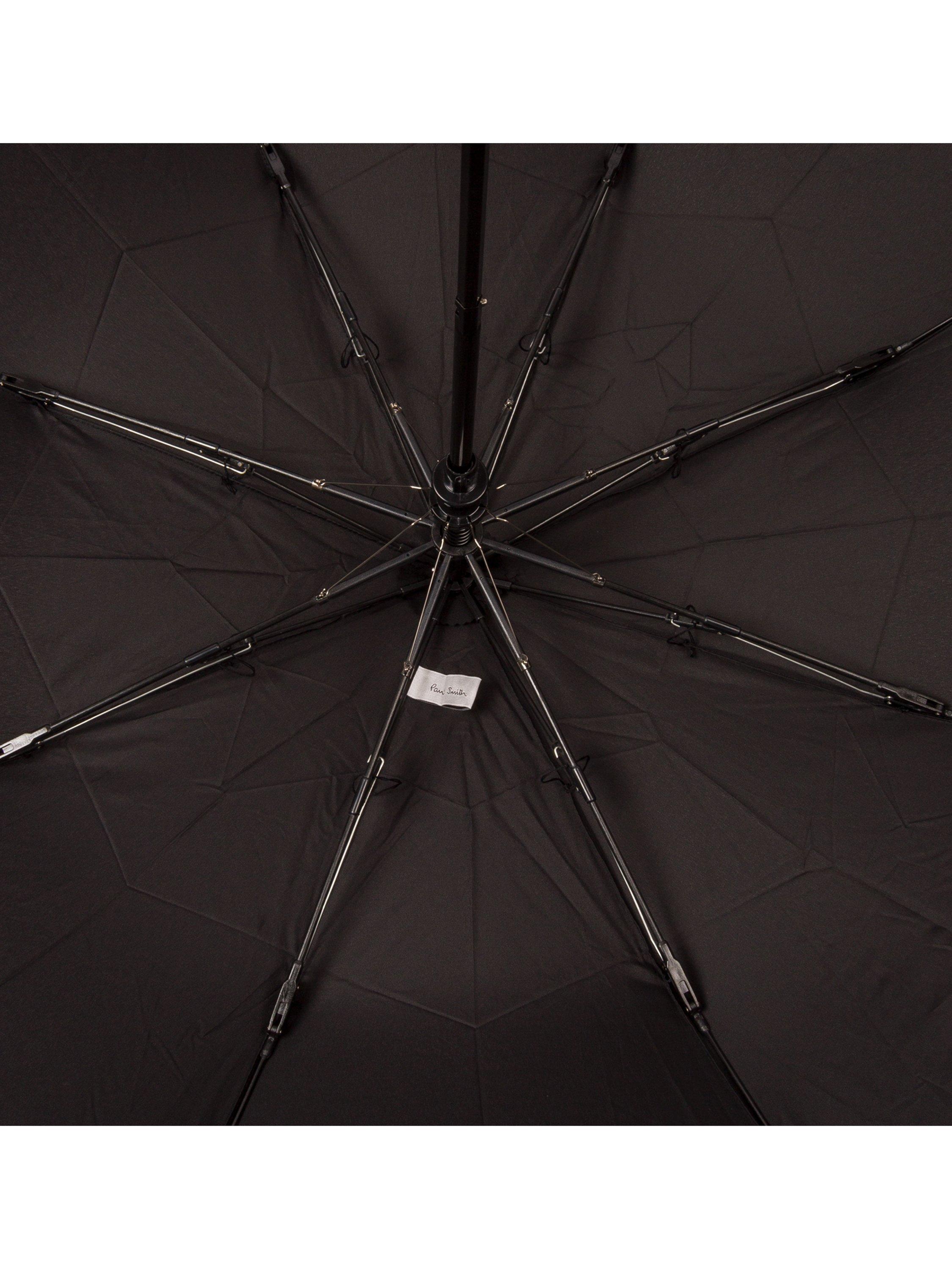 Product image 5 of 5, which shows Paul Smith Signature Stripe Crook Handle Umbrella, Black