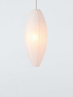 John Lewis Easy-to-Fit Oval Paper Ceiling Shade, White, White