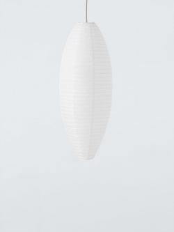 John Lewis Easy-to-Fit Oval Paper Ceiling Shade, White - view 2, White