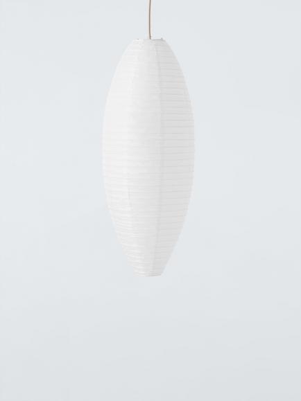 John Lewis Easy-to-Fit Oval Paper Ceiling Shade, White - view 2, White