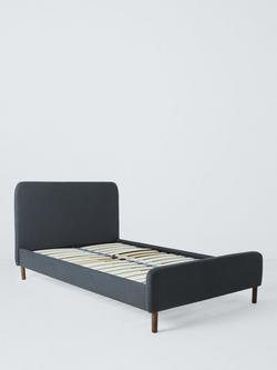 John Lewis Bonnie Upholstered Bed Frame, Small Double, Brushed Tweed Charcoal