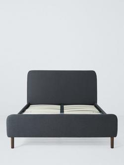 John Lewis Bonnie Upholstered Bed Frame, King Size - view 2, Brushed Tweed Charcoal