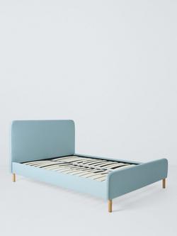 John Lewis Bonnie Upholstered Bed Frame, Single, Textured Weave Blue