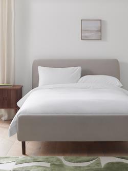 John Lewis Bonnie Upholstered Bed Frame, Double - view 2, Deep Velvet Mink