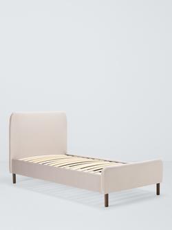 John Lewis Bonnie Upholstered Bed Frame, Single, Deep Velvet Mink