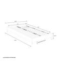 John Lewis Bonnie Platform Bed Frame, Double, Brushed Tweed Charcoal