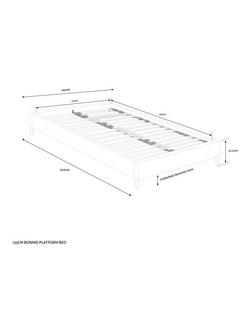 John Lewis Bonnie Platform Bed Frame, Double, Brushed Tweed Charcoal - view 2, Brushed Tweed Charcoal