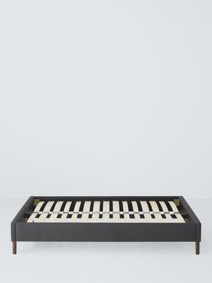 John Lewis Bonnie Platform Bed Frame, King Size, Brushed Tweed Charcoal - view 2, Brushed Tweed Charcoal