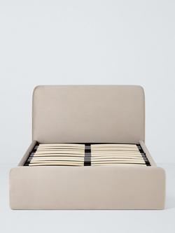 John Lewis Bonnie Ottoman Storage Upholstered Bed Frame, Small Double - view 2, Deep Velvet Mink