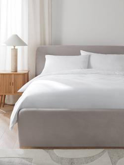 John Lewis Bonnie Ottoman Storage Upholstered Bed Frame, Double - view 2, Deep Velvet Mink