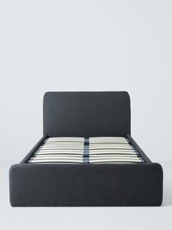 John Lewis Bonnie Ottoman Storage Upholstered Bed Frame, Small Double - view 2, Brushed Tweed Charcoal