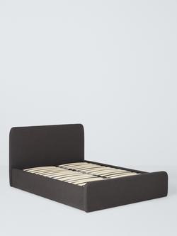 John Lewis Bonnie Ottoman Storage Upholstered Bed Frame, Double, Brushed Tweed Charcoal