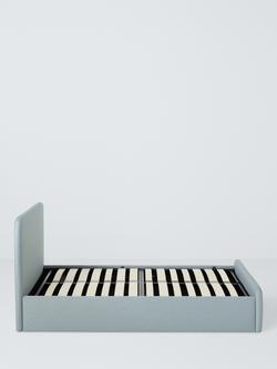 John Lewis Bonnie Ottoman Storage Upholstered Bed Frame, King Size - view 2, Textured Weave Blue