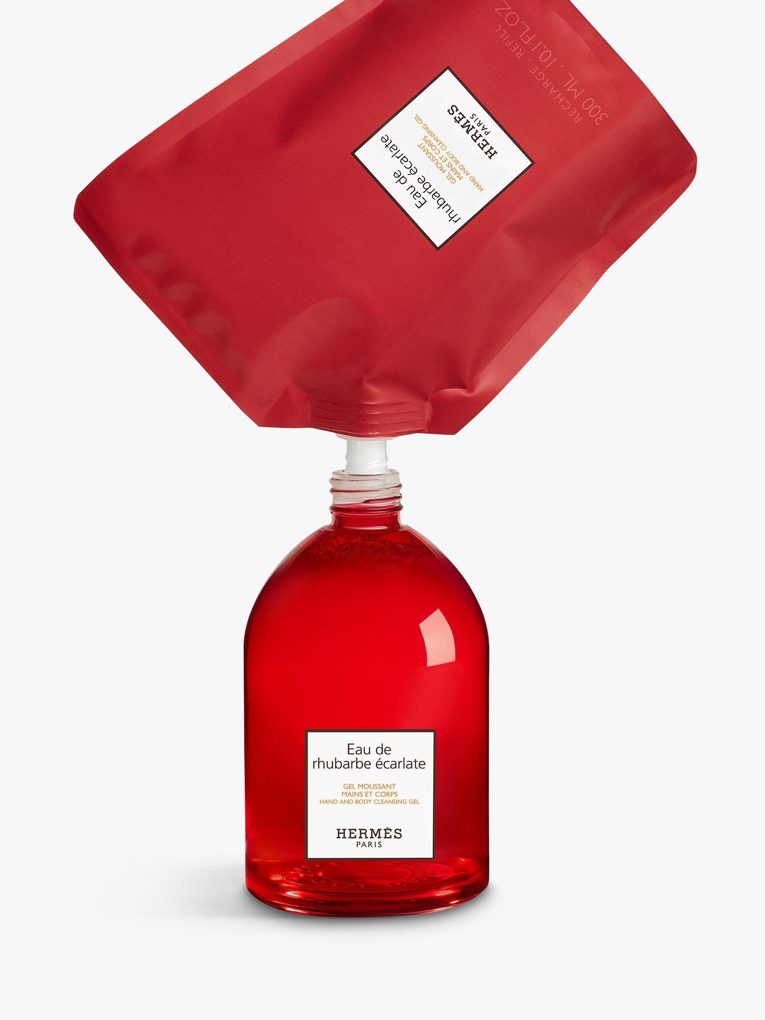 Product image 2 of 2, which shows Hermès Eau de Rhubarbe Écarlate Hand and Body Cleansing Gel Refill, 300ml