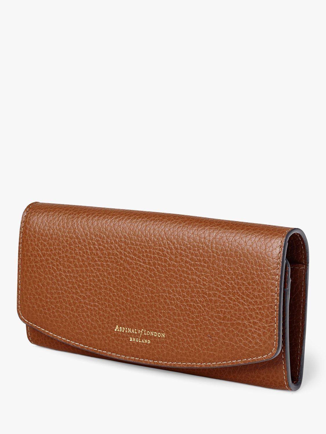 Product image 2 of 5, which shows Aspinal of London Essential Pebble Leather Purse, Tan