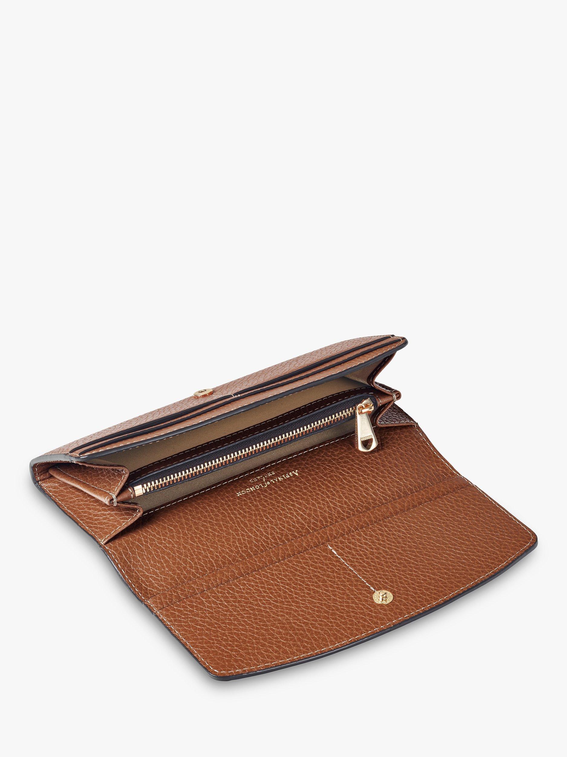 Product image 5 of 5, which shows Aspinal of London Essential Pebble Leather Purse, Tan
