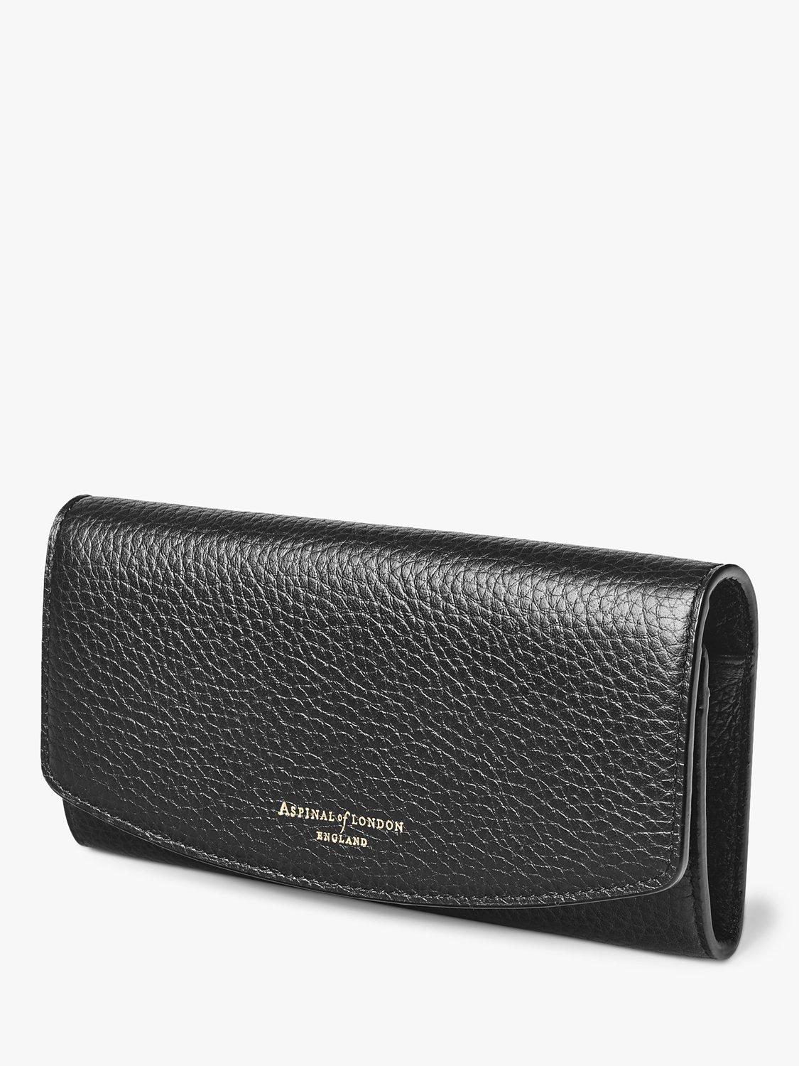 Product image 2 of 5, which shows Aspinal of London Essential Pebble Leather Purse, Black