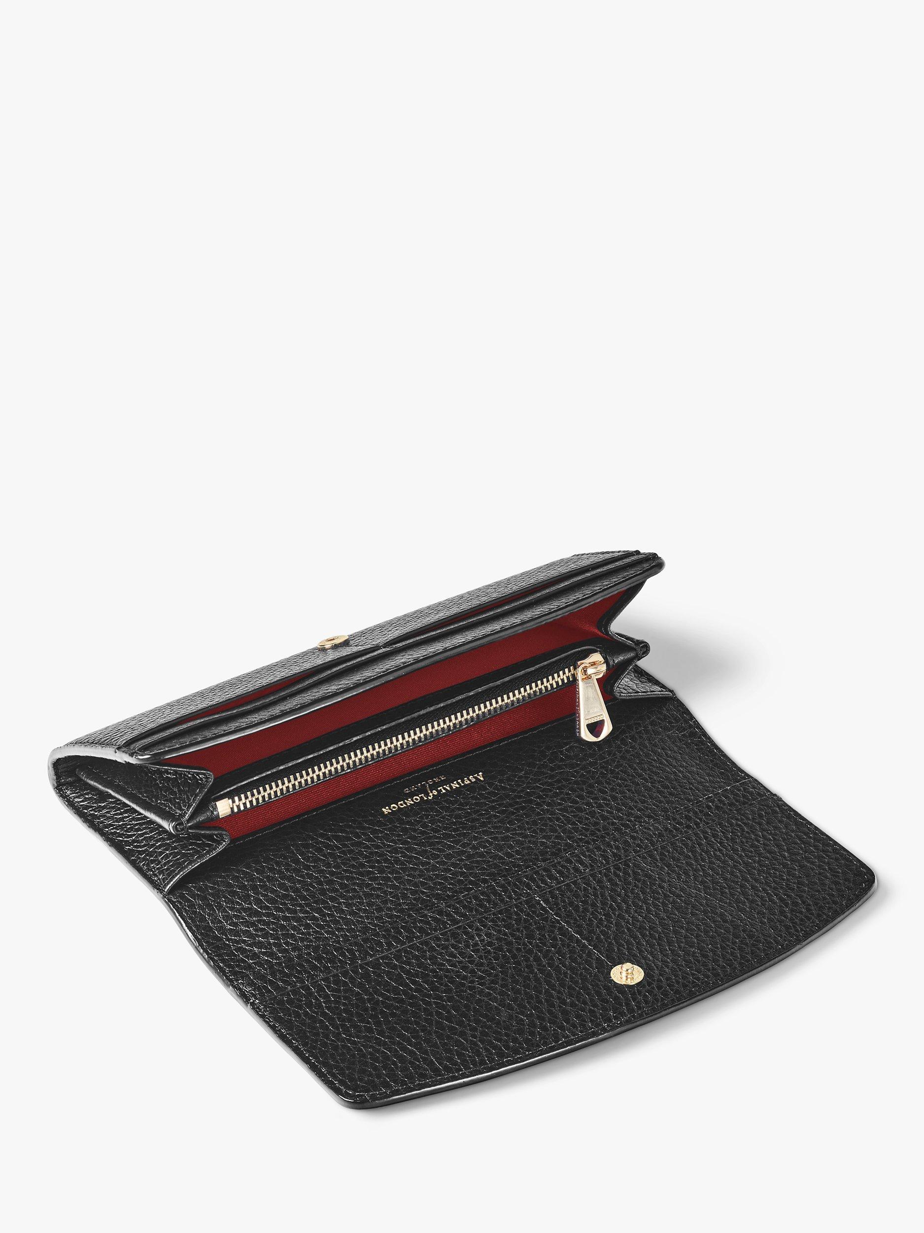 Product image 5 of 5, which shows Aspinal of London Essential Pebble Leather Purse, Black