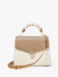 Aspinal of London Midi Mayfair 2.0 Cross Body Bag, Taupe/Ivory